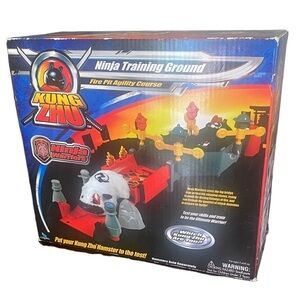 Kung Zhu Pet FIRE PIT Agility Course Play Set Ninja Warrior Training Ground Toy